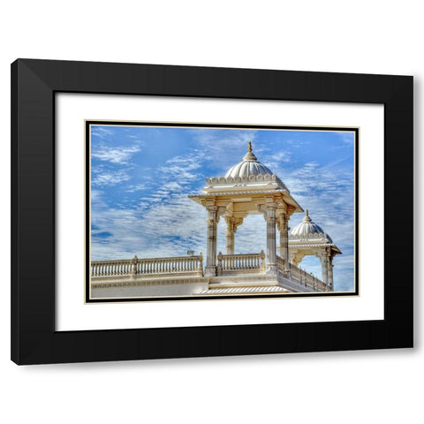 White Hindu Temple-Atlanta-Georgia I Black Modern Wood Framed Art Print with Double Matting by Georgia Picture Archive