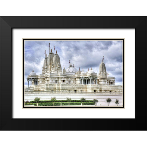 White Hindu Temple-Atlanta-Georgia II Black Modern Wood Framed Art Print with Double Matting by Georgia Picture Archive