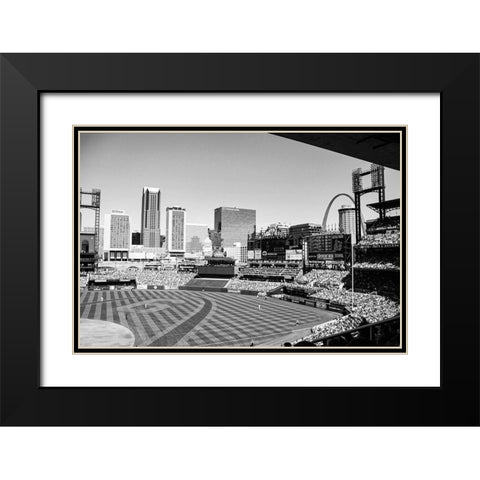 Busch Stadium-St Louis Missouri Black Modern Wood Framed Art Print with Double Matting by Missouri Picture Archive