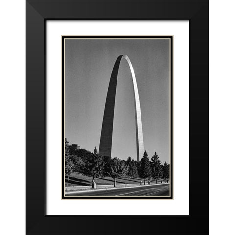 Gateway Arch-Saint Louis-Missouri Black Modern Wood Framed Art Print with Double Matting by Margolies, John