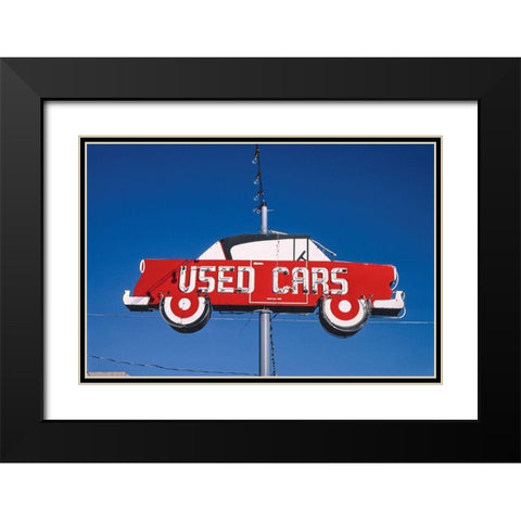 Vince Kolb Auto Sales Sign-Jefferson City-Missouri Black Modern Wood Framed Art Print with Double Matting by Margolies, John
