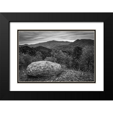 Foothills Parkway Tennessee during Autumn II Black Modern Wood Framed Art Print with Double Matting by Tennessee Picture Archive