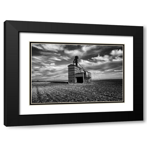 Agricultural Farm Land Texas Black Modern Wood Framed Art Print with Double Matting by Texas Picture Archive