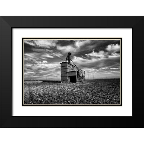 Agricultural Farm Land Texas Black Modern Wood Framed Art Print with Double Matting by Texas Picture Archive