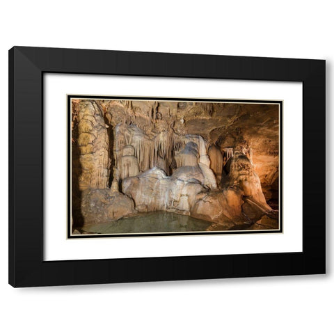 Formations in the Cave Without a Name-located near Boerne in Kendall County-Texas Black Modern Wood Framed Art Print with Double Matting by Texas Picture Archive