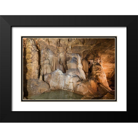 Formations in the Cave Without a Name-located near Boerne in Kendall County-Texas Black Modern Wood Framed Art Print with Double Matting by Texas Picture Archive