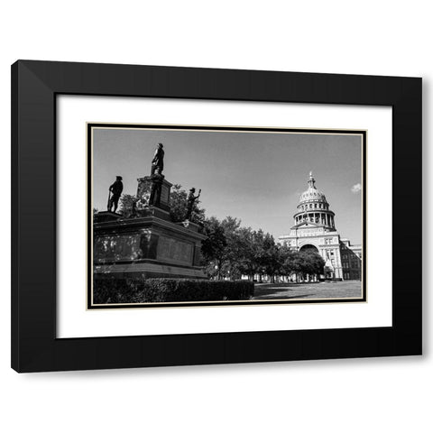 The Texas State Capitol-Austin Black Modern Wood Framed Art Print with Double Matting by Texas Picture Archive