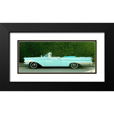 Classic Green Car Black Modern Wood Framed Art Print with Double Matting by Vintage Photo Archive