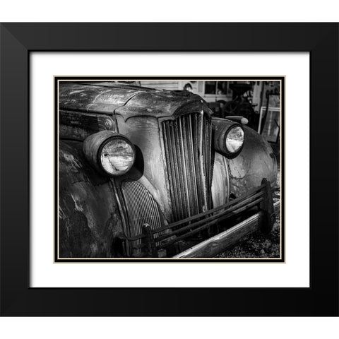 Old-Rusted Truck Black Modern Wood Framed Art Print with Double Matting by Highsmith, Carol
