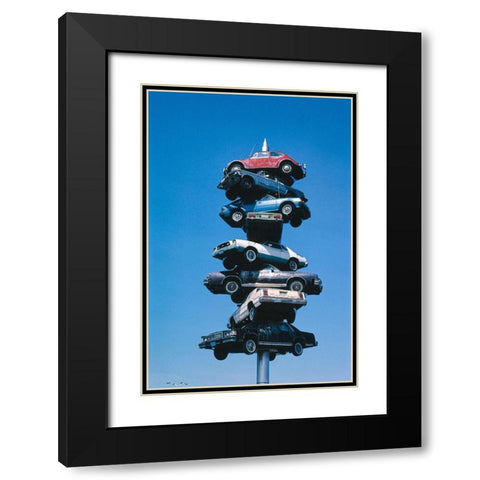 Car Spindle in Berwyn-llinois Black Modern Wood Framed Art Print with Double Matting by Margolies, John