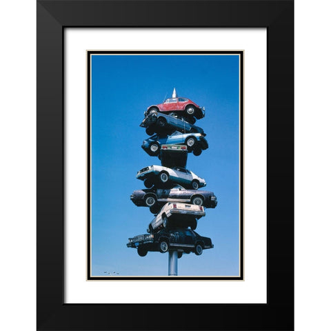 Car Spindle in Berwyn-llinois Black Modern Wood Framed Art Print with Double Matting by Margolies, John