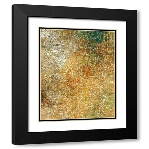 Cracked and Crumbling Black Modern Wood Framed Art Print with Double Matting by Alpenglow Workshop