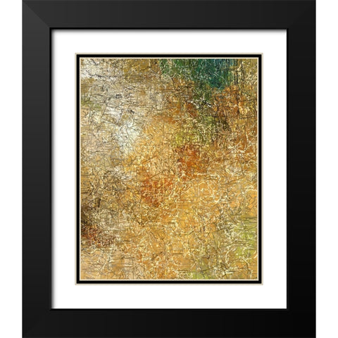 Cracked and Crumbling Black Modern Wood Framed Art Print with Double Matting by Alpenglow Workshop