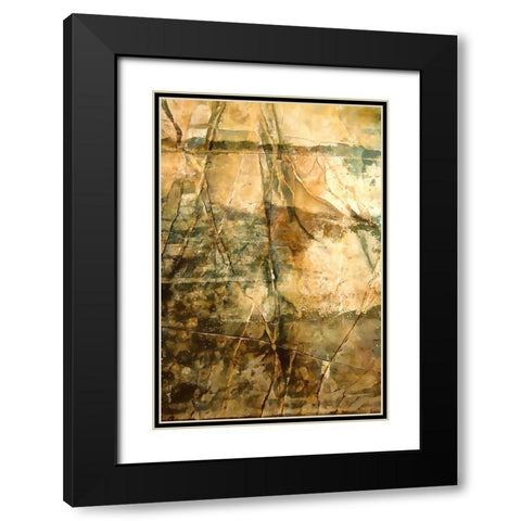 Desert Varnish Black Modern Wood Framed Art Print with Double Matting by Alpenglow Workshop