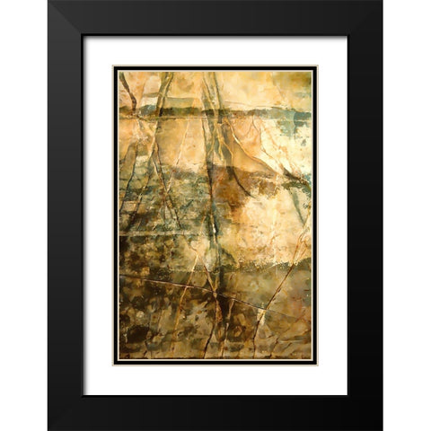 Desert Varnish Black Modern Wood Framed Art Print with Double Matting by Alpenglow Workshop