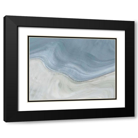 Sand and Sea Black Modern Wood Framed Art Print with Double Matting by Alpenglow Workshop