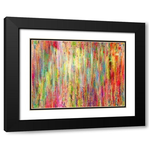 Variegated Strands Black Modern Wood Framed Art Print with Double Matting by Alpenglow Workshop