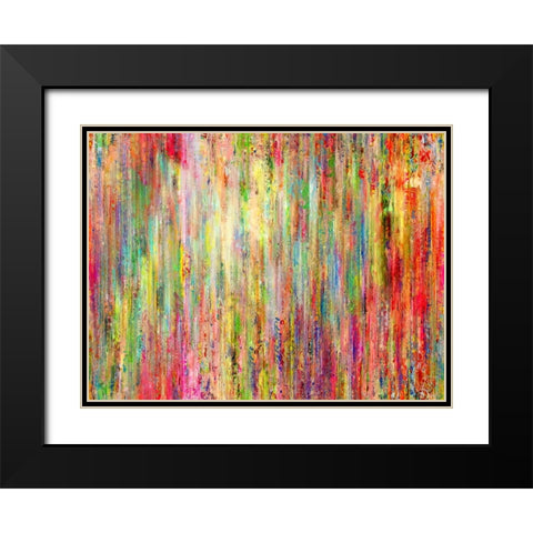 Variegated Strands Black Modern Wood Framed Art Print with Double Matting by Alpenglow Workshop