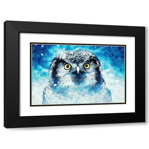 Hunter of the North Black Modern Wood Framed Art Print with Double Matting by Alpenglow Workshop