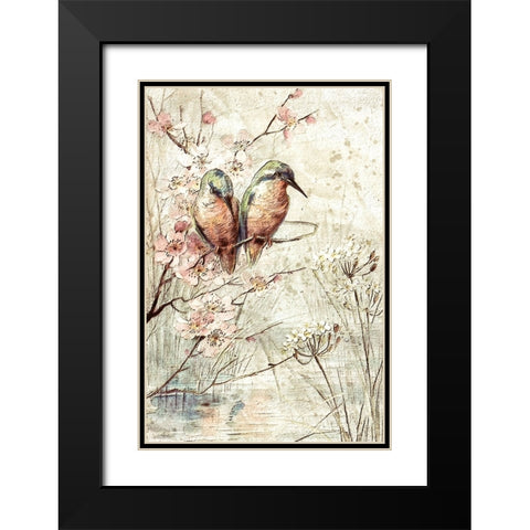 Kingfishers Black Modern Wood Framed Art Print with Double Matting by Alpenglow Workshop