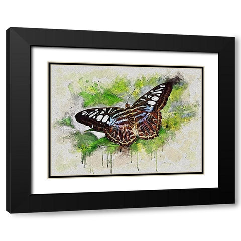 Outstretched Wings Black Modern Wood Framed Art Print with Double Matting by Alpenglow Workshop