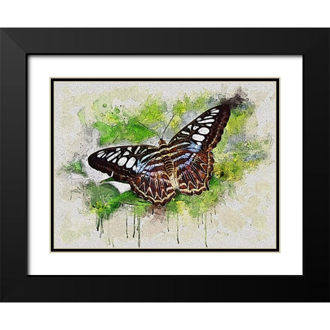 Outstretched Wings Black Modern Wood Framed Art Print with Double Matting by Alpenglow Workshop