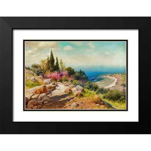 A Walk to the Seashore Black Modern Wood Framed Art Print with Double Matting by Alpenglow Workshop