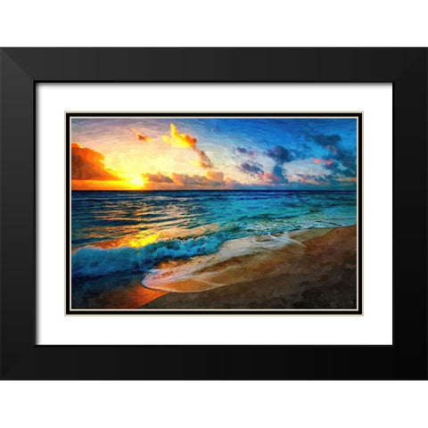 Between Sea And Sky Black Modern Wood Framed Art Print with Double Matting by Alpenglow Workshop