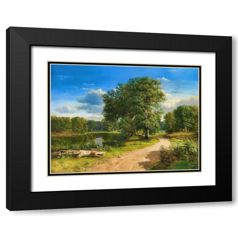 Fine Summer Day Black Modern Wood Framed Art Print with Double Matting by Alpenglow Workshop