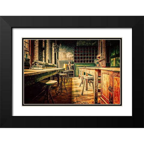 Olde Workshop Black Modern Wood Framed Art Print with Double Matting by Alpenglow Workshop