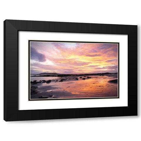 Soft Golden Sunrise Black Modern Wood Framed Art Print with Double Matting by Alpenglow Workshop