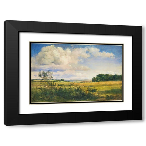 Sunlit Clouds Black Modern Wood Framed Art Print with Double Matting by Alpenglow Workshop