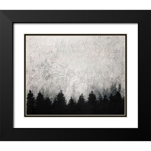 Cloudy Day in the Forest Black Modern Wood Framed Art Print with Double Matting by Alpenglow Workshop