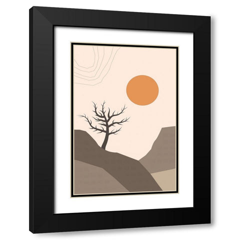 Dry Desert Lands II Black Modern Wood Framed Art Print with Double Matting by Alpenglow Workshop
