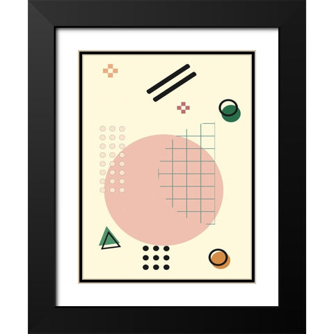 Geometric Arrangment I Black Modern Wood Framed Art Print with Double Matting by Alpenglow Workshop