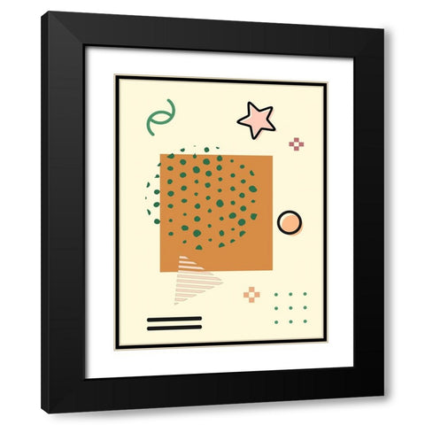 Geometric Arrangment II Black Modern Wood Framed Art Print with Double Matting by Alpenglow Workshop