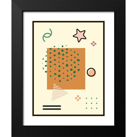 Geometric Arrangment II Black Modern Wood Framed Art Print with Double Matting by Alpenglow Workshop
