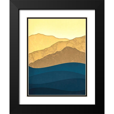 Golden Hills and Shadowed Forests I Black Modern Wood Framed Art Print with Double Matting by Alpenglow Workshop