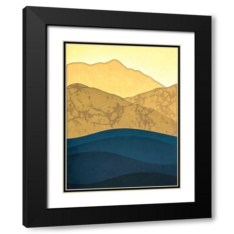 Golden Hills and Shadowed Forests III Black Modern Wood Framed Art Print with Double Matting by Alpenglow Workshop