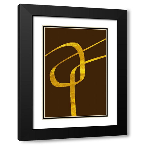 Golden Knot Black Modern Wood Framed Art Print with Double Matting by Alpenglow Workshop