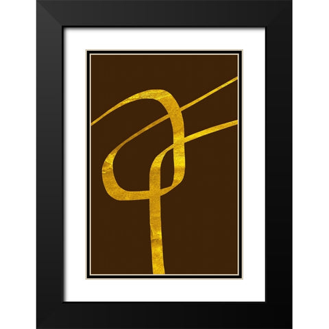 Golden Knot Black Modern Wood Framed Art Print with Double Matting by Alpenglow Workshop