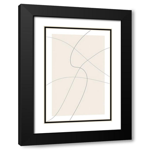 Lines at Play I Black Modern Wood Framed Art Print with Double Matting by Alpenglow Workshop