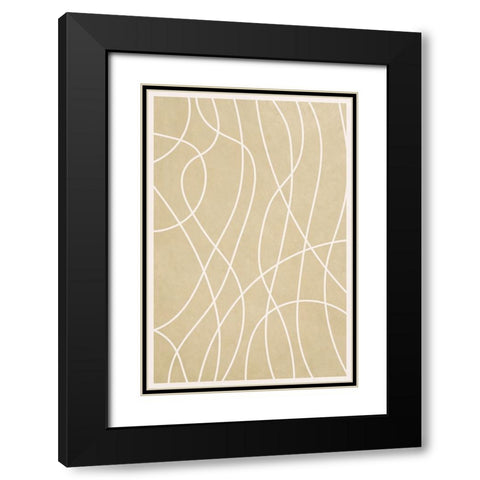 Spaghetti Strands I Black Modern Wood Framed Art Print with Double Matting by Alpenglow Workshop