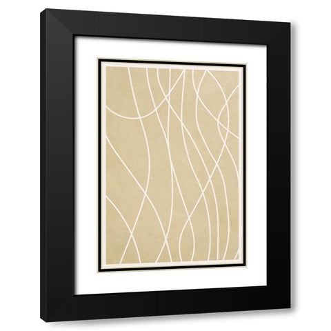 Spaghetti Strands II Black Modern Wood Framed Art Print with Double Matting by Alpenglow Workshop