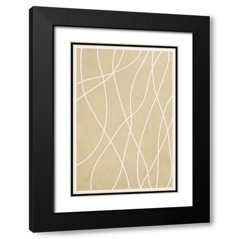 Spaghetti Strands III Black Modern Wood Framed Art Print with Double Matting by Alpenglow Workshop
