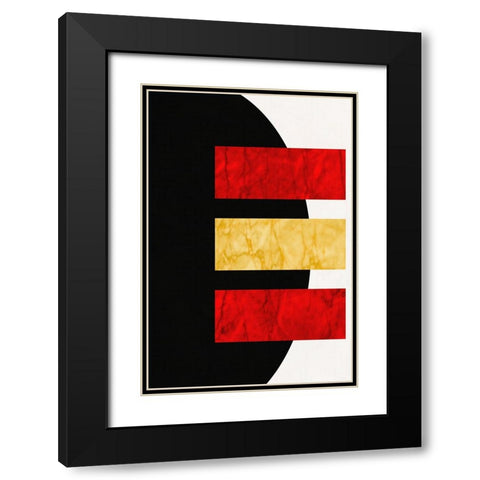 Stacked Rectangles Black Modern Wood Framed Art Print with Double Matting by Alpenglow Workshop