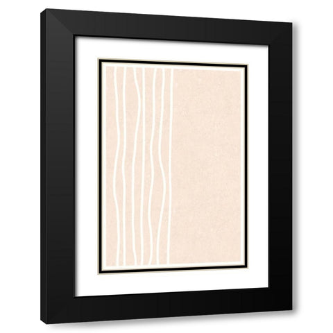 Stripes to the Left Black Modern Wood Framed Art Print with Double Matting by Alpenglow Workshop