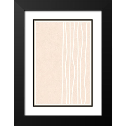 Stripes to the Right Black Modern Wood Framed Art Print with Double Matting by Alpenglow Workshop