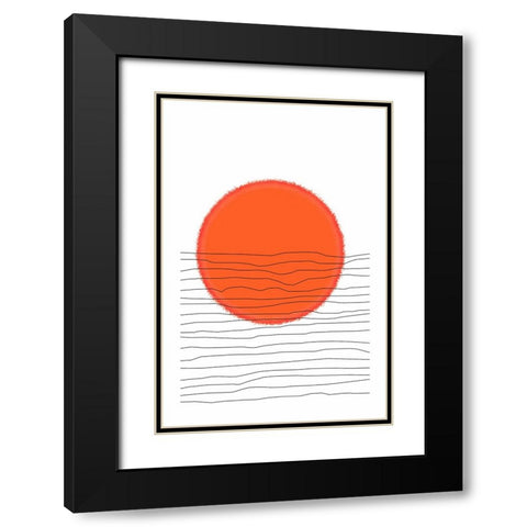 Sun on the Horizon Black Modern Wood Framed Art Print with Double Matting by Alpenglow Workshop