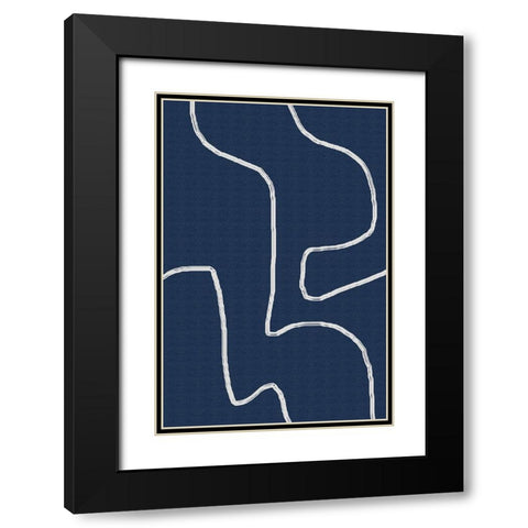 Wandering Black Modern Wood Framed Art Print with Double Matting by Alpenglow Workshop
